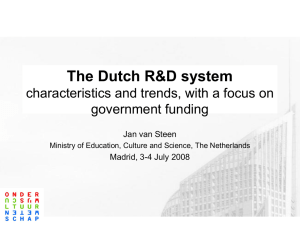 The Dutch R&amp;D system characteristics and trends, with a focus on