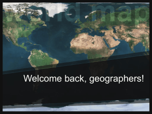 Welcome back, geographers!