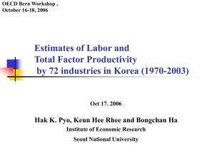 Estimates of Labor and Total Factor Productivity