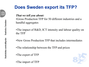 Does Sweden export its TFP?