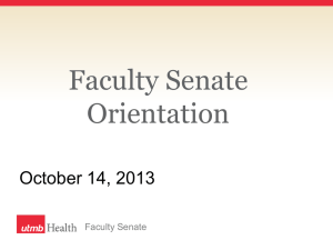 Faculty Senate Orientation October 14, 2013