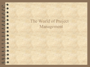 The World of Project Management 1-1