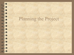 Planning the Project 3-1