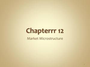 Market Microstructure 1