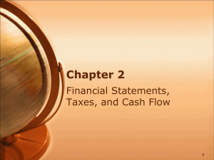 Chapter 2 Financial Statements, Taxes, and Cash Flow 0