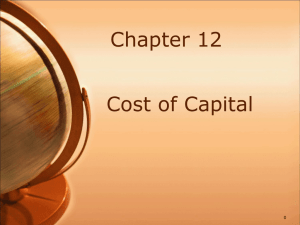 Chapter 12 Cost of Capital 0
