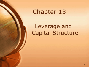 Chapter 13 Leverage and Capital Structure 0