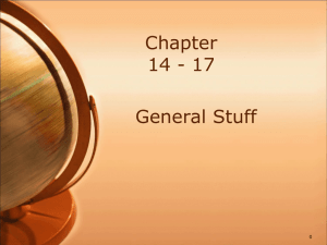 Chapter 14 - 17 General Stuff 0