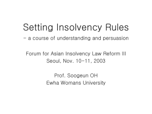Setting Insolvency Rules