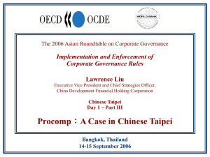 Implementation and Enforcement of Corporate Governance Rules Lawrence Liu