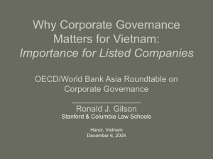 Why Corporate Governance Matters for Vietnam: Importance for Listed Companies