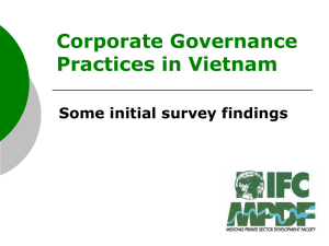 Corporate Governance Practices in Vietnam Some initial survey findings