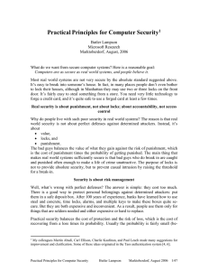 Practical Principles for Computer Security