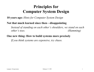 Principles for Computer System Design