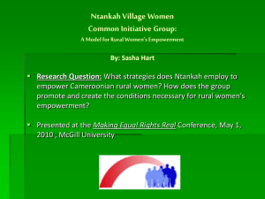 Ntankah Village Women Common Initiative Group: