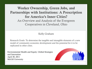 Worker Ownership, Green Jobs, and Partnerships with Institutions: A Prescription