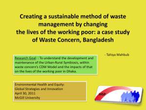 Creating a sustainable method of waste management by changing
