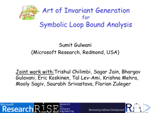 Art of Invariant Generation Symbolic Loop Bound Analysis