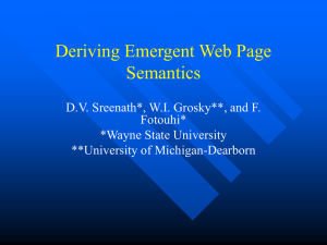 Deriving Emergent Web Page Semantics
