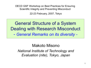 OECD GSF Workshop on Best Practices for Ensuring