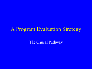 A Program Evaluation Strategy The Causal Pathway