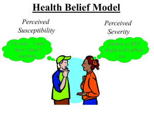 Health Belief Model Perceived Susceptibility Severity