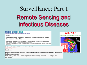 Surveillance: Part 1 Remote Sensing and Infectious Diseases