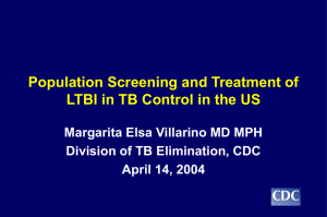 Population Screening and Treatment of Margarita Elsa Villarino MD MPH