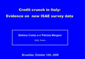 Credit crunch in Italy: Evidence on  new ISAE survey data