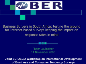 Business Surveys in South Africa: testing the ground