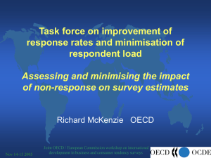 Task force on improvement of response rates and minimisation of respondent load