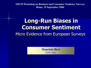 Long-Run Biases in Consumer Sentiment Micro Evidence from European Surveys Maurizio Bovi
