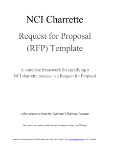 NCI Charrette  Request for Proposal (RFP) Template