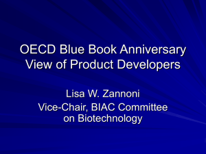 OECD Blue Book Anniversary View of Product Developers Lisa W. Zannoni