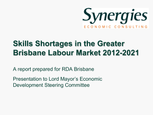 Skills Shortages in the Greater Brisbane Labour Market 2012-2021