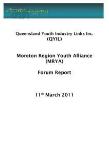 (QYIL) Moreton Region Youth Alliance (MRYA)