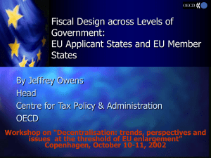 Fiscal Design across Levels of Government: EU Applicant States and EU Member States