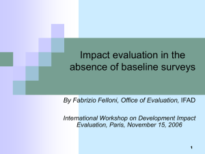 Impact evaluation in the absence of baseline surveys