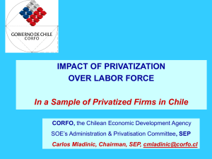 IMPACT OF PRIVATIZATION OVER LABOR FORCE CORFO,