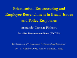 Privatisation, Restructuring and Employee Retrenchment in Brazil: Issues and Policy Responses