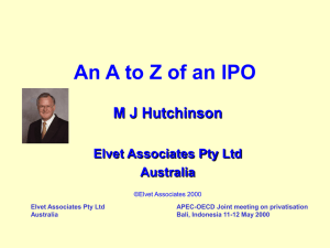 An A to Z of an IPO M J Hutchinson Australia