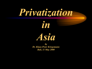 Privatization in Asia by