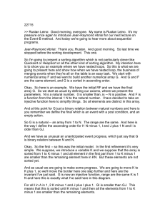 22715 &gt;&gt; Rustan Leino:  Good morning, everyone.  My name... pleasure once again to introduce Jean-Raymond Abrial for our next...