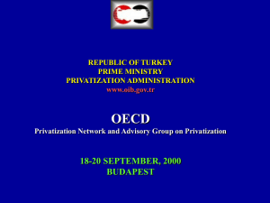 OECD 18-20 SEPTEMBER, 2000 BUDAPEST REPUBLIC OF TURKEY