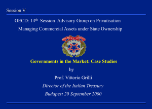 Session V OECD: 14 Session  Advisory Group on Privatisation