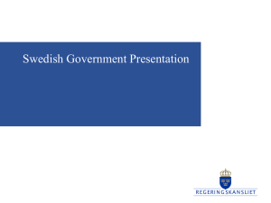 Swedish Government Presentation