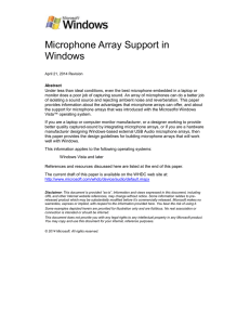 Microphone Array Support in Windows