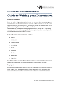 Guide to Writing your Dissertation L I S