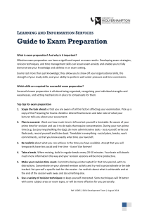 Guide to Exam Preparation L I S