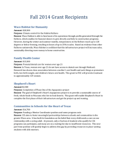 Fall 2014 Grant Recipients Waco Habitat for Humanity